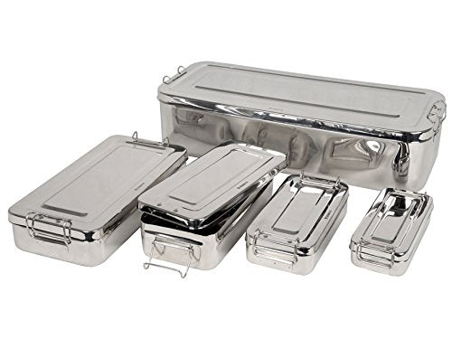 GIMA 26670 Stainless Steel Box with Handle, 25 cm x 12.5 cm x 4.6 cm