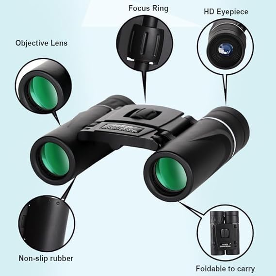 200x25 Binoculars Suitable, Suitable for Adults and Children, for Bird Watching, Hiking, and Concert Tours, with Phone Clip and Stand 200x25