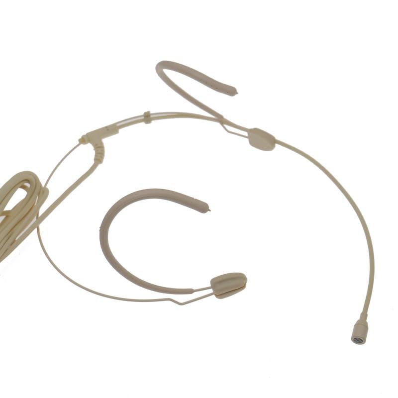 [AUSTRALIA] - Beige SL6 Strong Cable Ear Hanging Headset Microphone for Sennheiser EW G3 G4 BeltPack Wireless System Omnidirectional Head Mic 