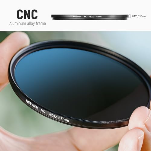 NEEWER 67mm ND Filter Set, ND8/32/64 (3/5/6 Stops) Multicoated Neutral Density Camera Lens Filter Photography Accessories with Storage Case & Cleaning Cloth, 3 Packs