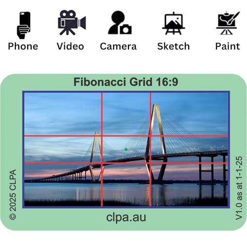 Fibonacci Directors Viewfinder Set, 4 Layouts, 12 Cards Set - Fiboancci Viewers