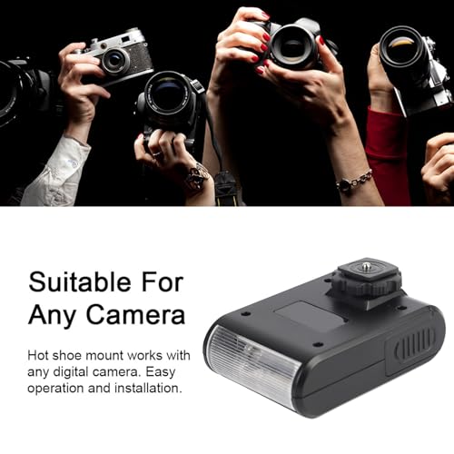 Hot Shoe Mount Flash, Photography Flash Light with Digital Slave Sensor, Auto Pre-Flash for DSLR Cameras, Studio Lighting Equipment for Indoor Photography, Portable Flash Light