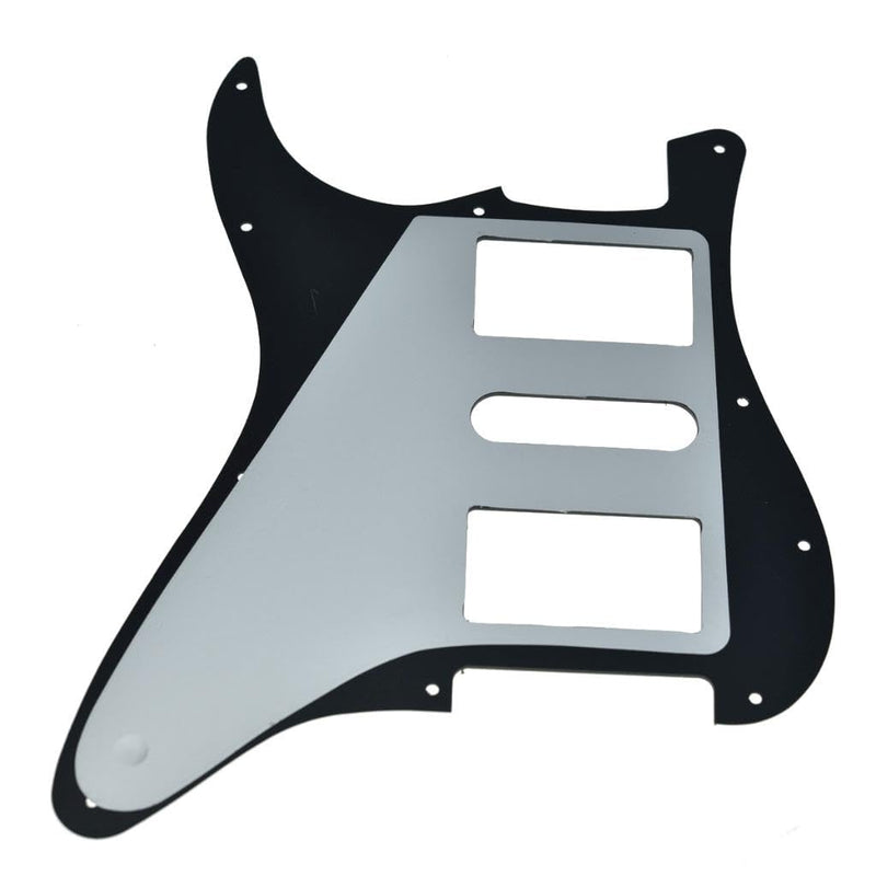 KAISH 11-Hole Modern Style Standard ST HSH Pickguard for American Strat Humbucker with Square Corner Matte Black