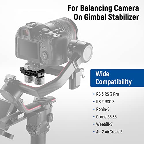 NEEWER Gimbal Counterweights and Clamp Kit, Compatible with DJI Ronin RS4 Pro RS4 RS3 Pro RS3 RS2 RSC2 ZHIYUN Crane 2S 3S Weebill S Moza Air 2 AirCross 2 for Balancing Long Lenses, GA001