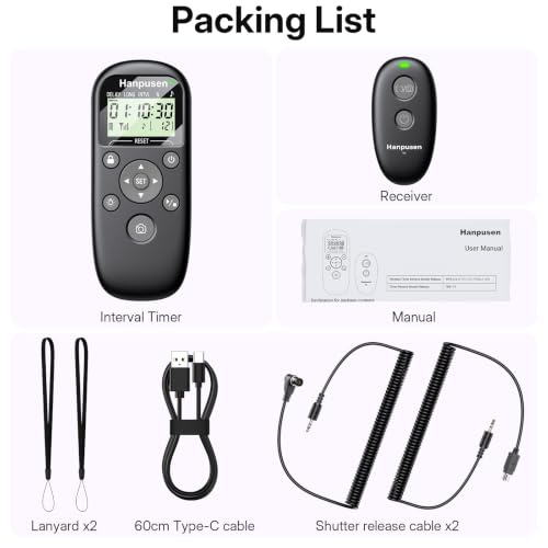 Rechargeable Wireless Timer Camera Remote Shutter Release for Nikon