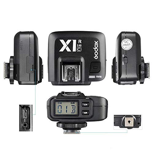 GODOX X1R-C E-TTL 1/8000s Wireless Remote Flash Receiver Shutter Release Compatible with Canon EOS Cameras Godox V1 TT350N AD200 AD200Pro Flash X1R-C For Canon