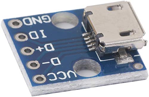 [AUSTRALIA] - RUNCCI-YUN Pack of 20 USB to DIP Adapters, 2.54 mm Micro USB Socket, 5-Pin B-Type, PCB Converter Module Board, for DIY USB Power Supply/Breadboard 