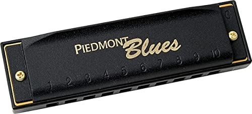 Hohner Accordions Hohner Harmonica Piedmont Blues 7 Harmonica Pack with Case, Stainless steel (PBH7) 7-Pack