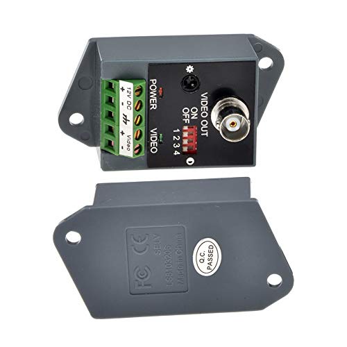 Long Distance Active Video Balun 1 Channel Utp Video Transceiver for CCTV Compatible with All Ahd/Cvi/Tvi/Cvbs Effective Distance 1800M