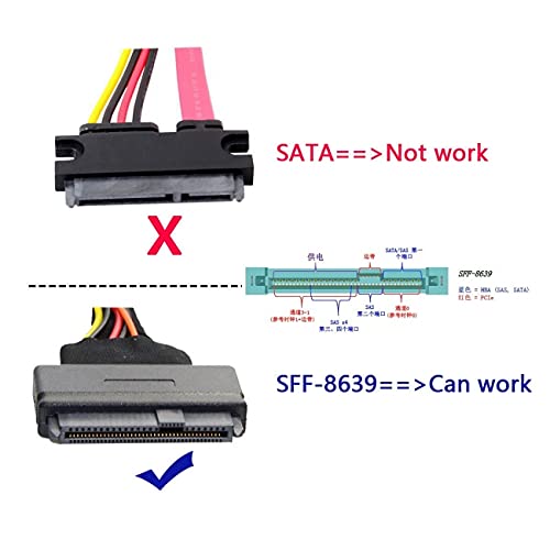 NFHK PCI-E 3.0 4.0 to SFF-8643 Card Adapter and U.2 U2 SFF-8639 NVME PCIe SSD Cable for Mainboard SSD SFF-8643 Card Adapter & SSD Cable