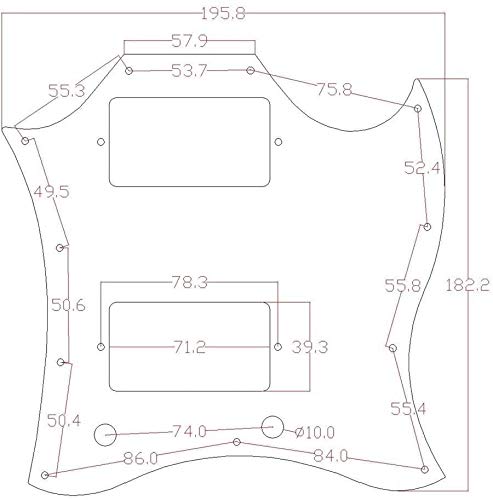 [AUSTRALIA] - Dopro American Standard SG Guitar Full Face Pickguard for USA SG Special Guitar Black 3 Ply 
