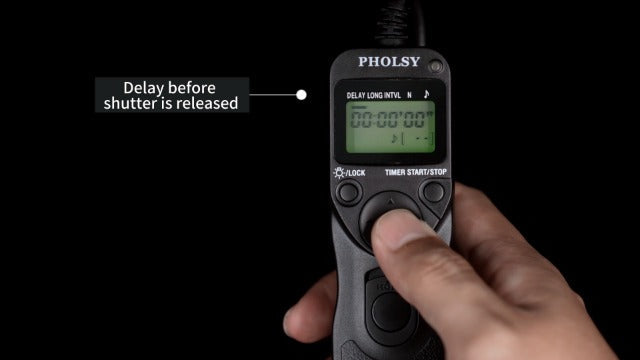 PHOLSY N8 Timer Remote Control Cable with Intervalometer for Nikon N8 for Nikon