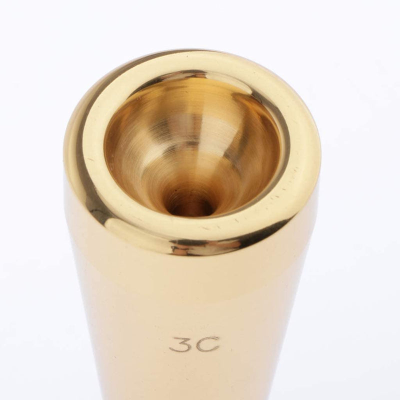 Heavy-Duty Trumpet Mouthpiece 3C Mouthpiece Compatible for Professional Players 9.8mm Outer Diameter