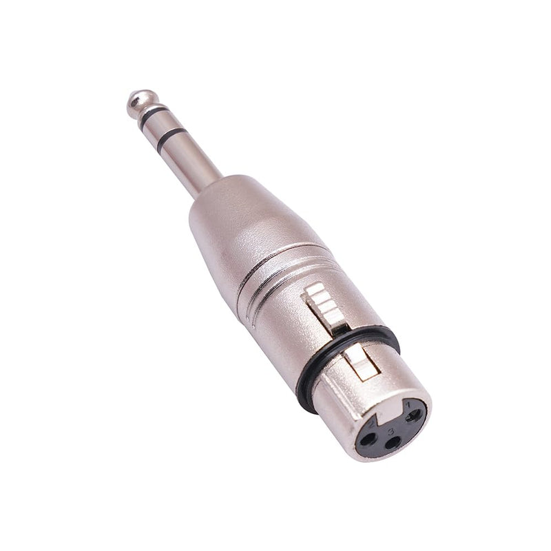 XLR to 1/4 Adapter XLR Female to 1/4 XLR Adapter 6 Pack Zinc Alloy Stereo Mixer Microphone Audio Adapter Connector 6.35mm Female XLR to 1/4 and Male to XLR Female Adapter