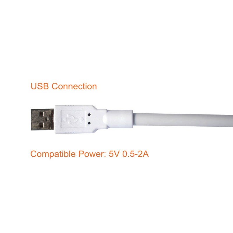 EBYPHAN Mini USB Light for Laptop, Flexible USB Keyboard Light, Dimmable USB Lamp(14-LED-Bead, 3-Level Adjustable Brightness, On/Off Touch Switch, White)