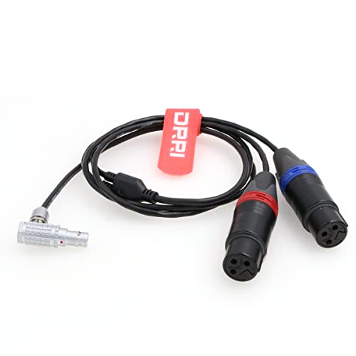 Audio Inputs Cable Dual XLR 3-Pin Female to 0B 6Pin for ARRI Alexa Mini LF Camera RA 6P-2*3xlr female