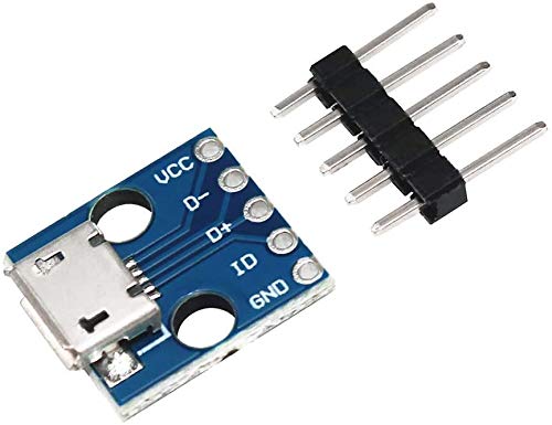 [AUSTRALIA] - RUNCCI-YUN Pack of 20 USB to DIP Adapters, 2.54 mm Micro USB Socket, 5-Pin B-Type, PCB Converter Module Board, for DIY USB Power Supply/Breadboard 