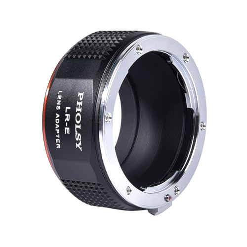 PHOLSY Lens Mount Adapter Manual Focus: Compatible with Leica R Lens to Sony E (NEX) Camera Body Leica R to Sony E