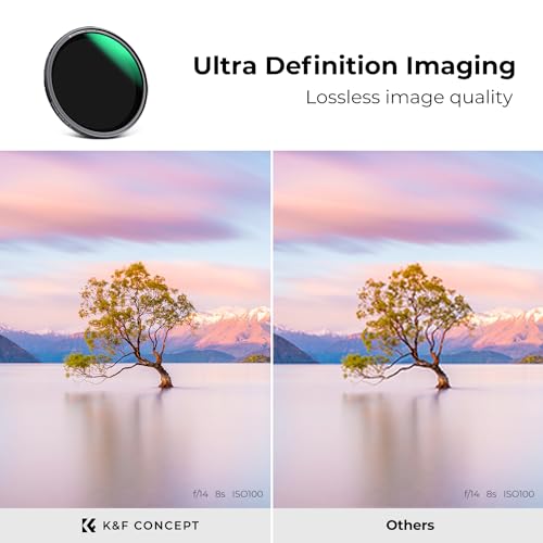 K&F CONCEPT 58mm Magnetic Variable ND Lens Filter ND8-ND128+Magnetic Ring