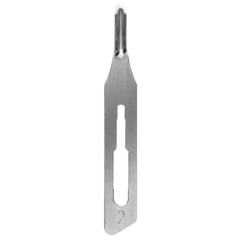 [AUSTRALIA] - May 10 x Hollow Chisel Blades Figure 2 for Podiatry & Foot Care - Sterile Blades for Scalpel Holder No. 3 - Professional Corn Remover for Treating Callus, Nail Fold & Clavus 