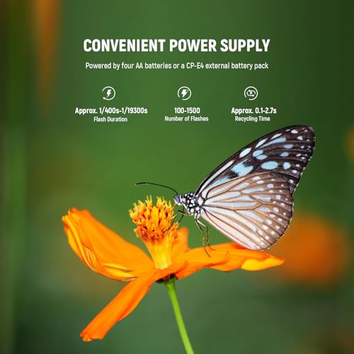 NEEWER RF1-N Marco Ring Flash Light Compatible with Nikon Camera, 76Ws GN15 5600K TTL Lighting 1-1/128 Output Front/Rear Curtain Sync Color Gels, Lens Adapter Rings for Macro Photography Studio Photo for Nikon