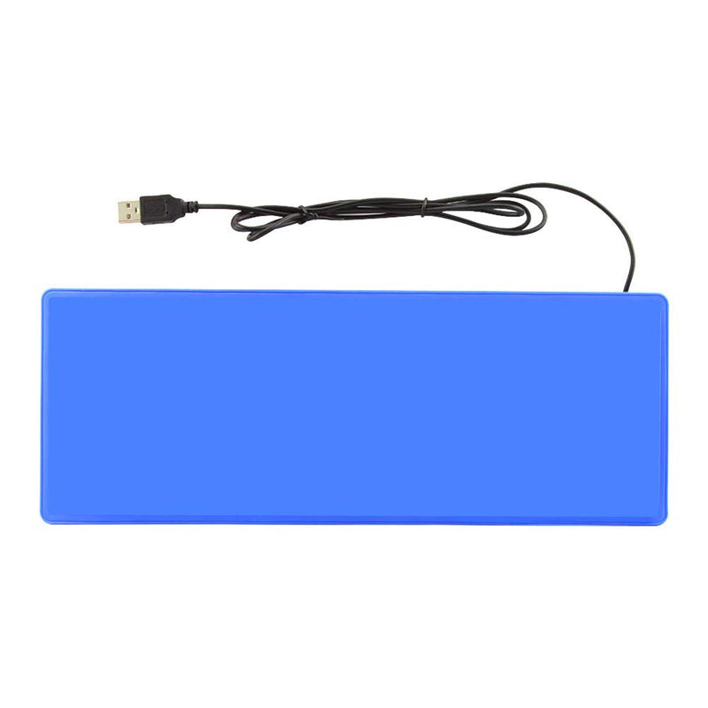 Foldable Silicone Keyboard, USB Wired 85 Keys Waterproof Rollup Silent Typing Soft Touch Keyboard for PC Notebook Laptop(Blue)