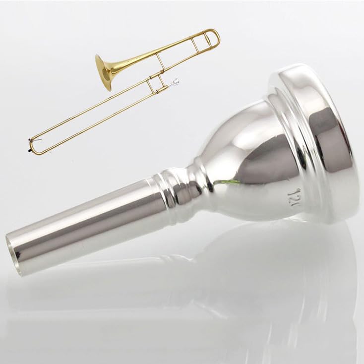 [AUSTRALIA] - Trombone Silver Plated Mouthpiece (6 1/2AL) Baritone Euphonium Mouth Piece Replacement Musical Instruments Accessories (Silver 6 1/2AL) 