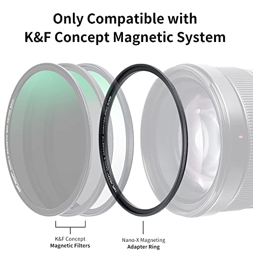 82mm Magnetic Lens Cap & Magnetic Base Filter Ring for K&F Magnetic Filter System