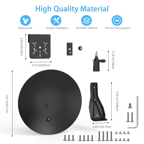 Universal Sun Rain Shade Camera Cover with Gutter Mount for All Outdoor Security Camera with 1/4 Screw, Shield Compatible with R-ing,Blink,Eufy Arlo,Wyze,TP-Link Tapo Camera (Black)