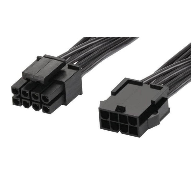 PCIe 8 Pin Female to CPU 8 pin (4+4 Detachable) Male EPS-12V Adapter Converter Sleeved Cable 13.3-inch(34cm), Black
