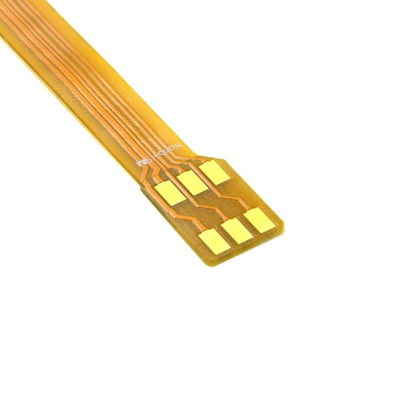CableCC Micro SIM Card to Nano SIM Kit Male to Female Extension Soft Flat FPC Cable Extender 10cm Nano-Micro SIM
