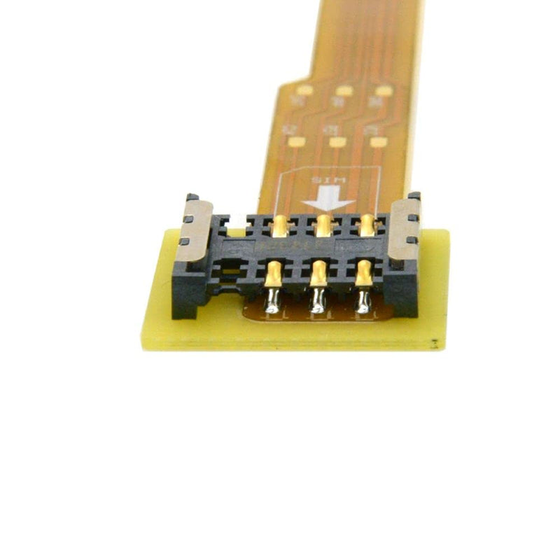CableCC Micro SIM Card to Nano SIM Kit Male to Female Extension Soft Flat FPC Cable Extender 10cm Nano-Micro SIM