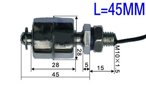 HALJIA Float Switch, Liquid Water Level Sensor, Stainless Steel, Vertical Float Switch, for Electrical, Drainage, Level Control and Alarm L = 45 mm
