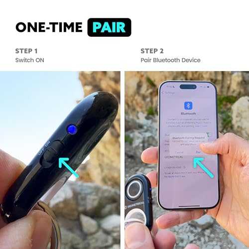 Bluetooth Shutter Remote by Geometrical Pocket Tripod Eclipse White