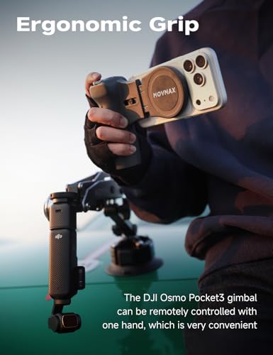 MOVMAX Wireless Remote Controller for DJI Osmo Pocket 4/3/2 with Cage Controller with Storage Case