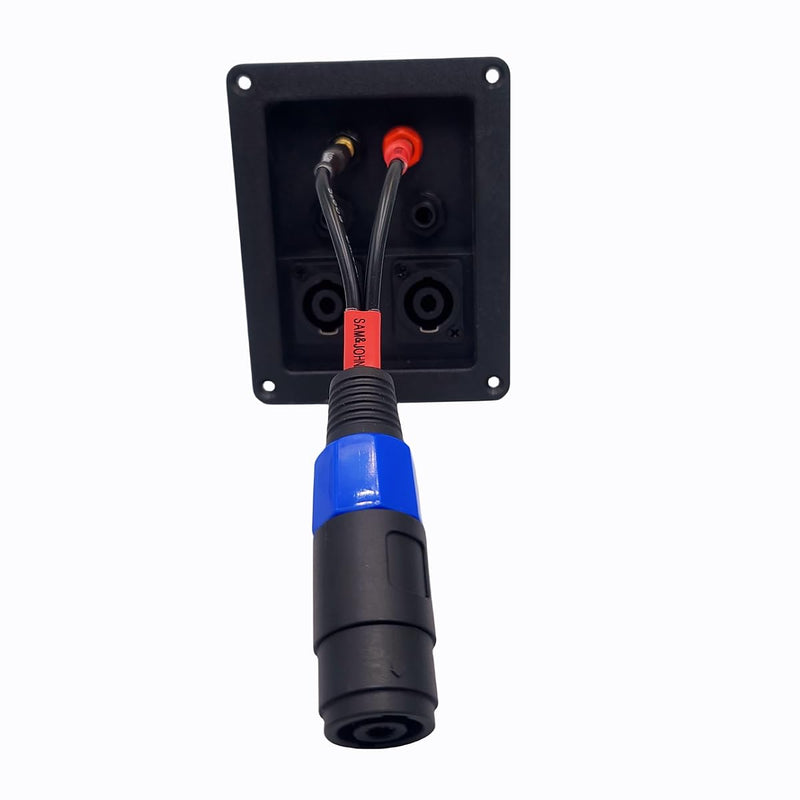 [AUSTRALIA] - Sam&Johnny 4mm Banana Plug to Female Speakon Speaker Adapter Cable 12AWG, 6 Inch - Mono Speakon Female Jack to Banana Cable - 2 Pack 