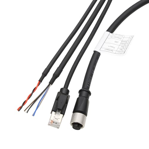 Cable for DJI Livox Mid-360 Avia HAP LiDAR Sensor to Computer Ethernet Power Function Debugging, 1 to 3 Splitter, M12 Aviation A-Coded 12 Pin Female Connector Flying Leads, 5m 5 m 1-to-3 splitter cable
