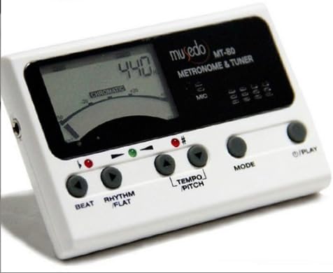3-in-1 Digital Metronome, Tuner & Tone Generator for Guitar, Bass, Violin & Ukulele. 0.1Hz Precision, 5 Modes, Rechargeable, 30-280 BPM Beat Range. Professional Musician's Tool.