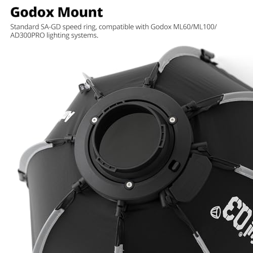 Ambitful Quick Release Softbox with Grid 31.4inch/80cm for Godox Mount 31.4inch 80cm