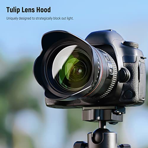 NEEWER 82mm Lens Filter Kit: UV, CPL, FLD, ND2, ND4, ND8, Lens Hood and Lens Cap Compatible with Canon Nikon Sony Panasonic DSLR Cameras with 82mm Lens