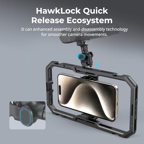 SmallRig Rotatable Bilateral Quick Release Side/Top Handle for SmallRig HawkLock Quick Release Ecosystem for Smartphones 4842 Function: Quick Release