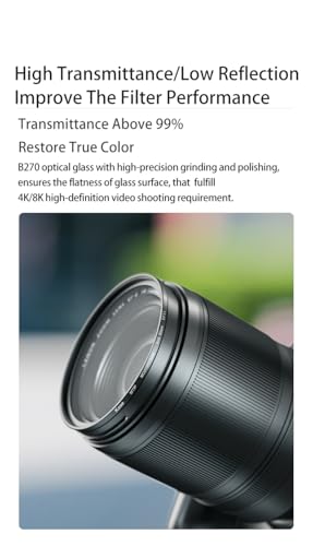 Kase SMP MCUV III Screw-in Slim UV Filter Multicoated Tempered Hardened Optical Glass Anti-Flare Low Reflection (55mm) 55mm