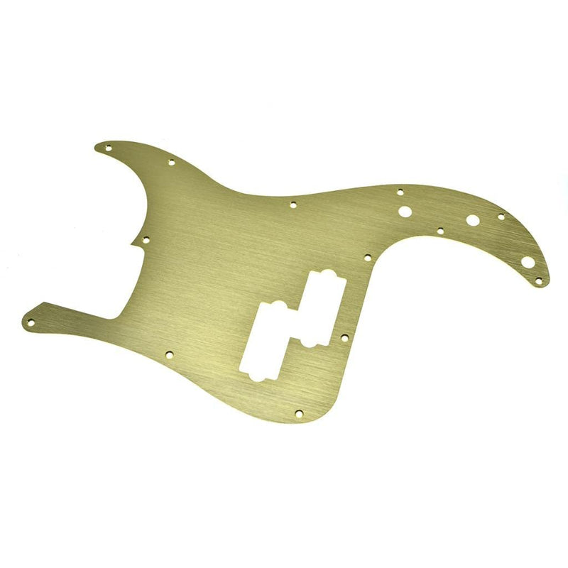 [AUSTRALIA] - KAISH 13-Hole Metal Aluminium Anodized P Bass Style Pickguard American Modern Style Standard Bass Pick Guard for Precision P Bass Gold Right Handed Version 