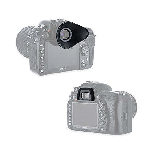 JJC Silicone Eyecup Viewfinder for Nikon D7500 D5600 D3400 D750, 2-Type