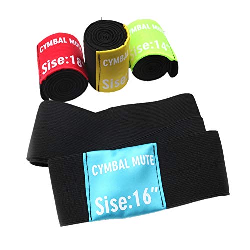 OriGlam 4pcs Drum Cymbal Mute, Practice Silencer Dampener, Cymbal Mute Circle Ring Drum Set, Practice Silencers (14,16,18,20 Inch)