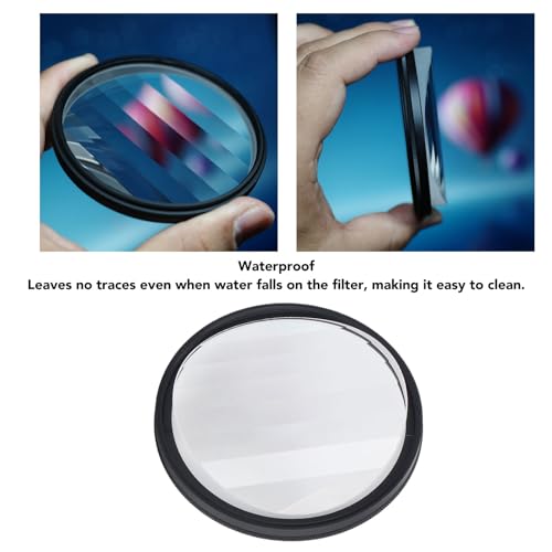 ASHATA Linear Glass Prism Filter, 58mm, MRC Coating, Special Effects, Repetitive Image, Foreground Blur, for Photography