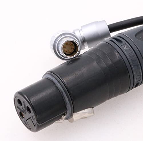 3 Pin XLR Female to Right Angle 0B 6 Pin Male Audio Cable for ARRI Alexa Mini LF Camera