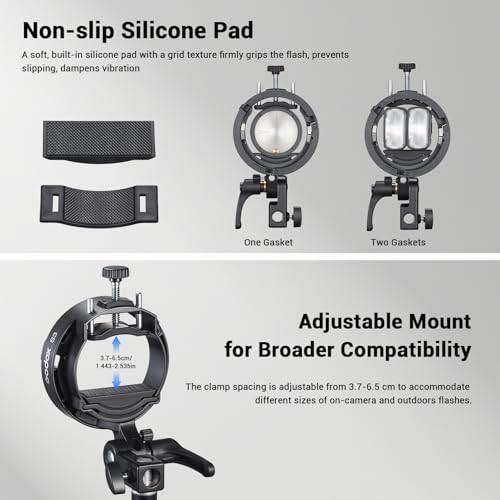 Godox S3 Bowens Mount Speedlite Bracket with Umbrella Hole