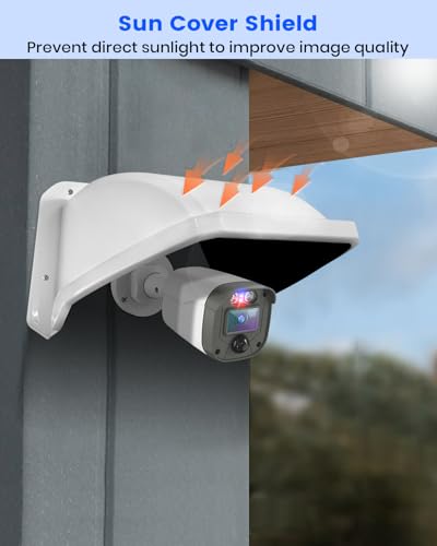 Universal Security Camera Cover Sun Shade Rain Shield for CCTV Cameras 2 Pack