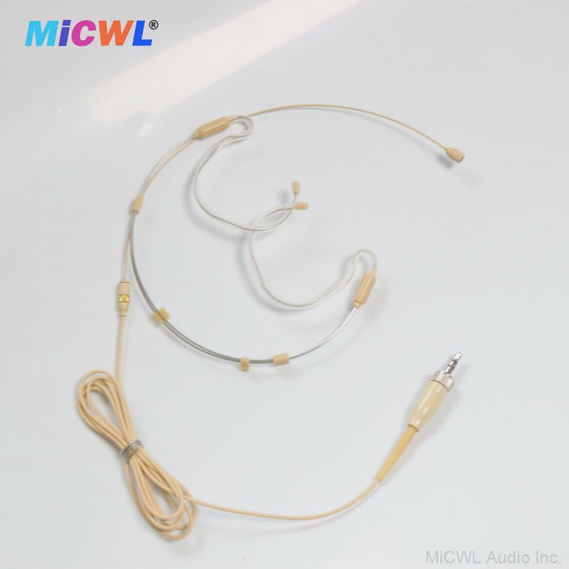 HSP6000 Foldable Headset HeadMic Microphone for Sennheiser G2 G3 G4 BeltPack Wireless 3.5mm Stereo Lock Detachable Dual Ear Hook